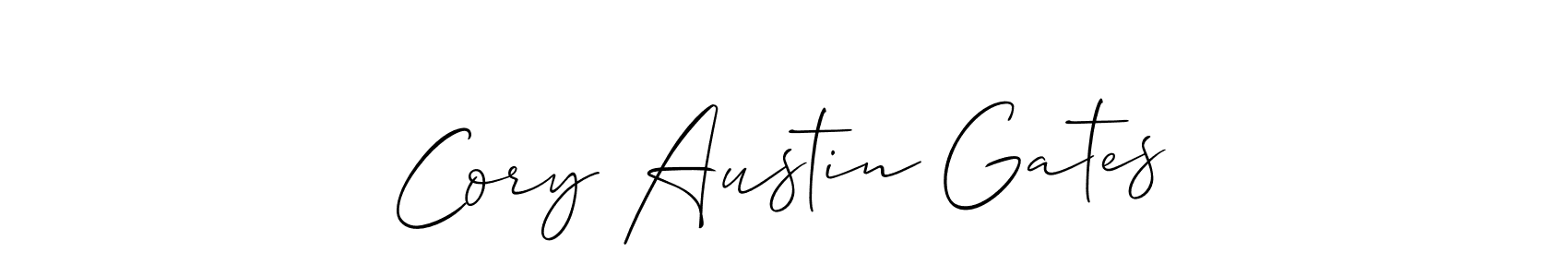 Cory Austin Gates stylish signature style. Best Handwritten Sign (Allison_Script) for my name. Handwritten Signature Collection Ideas for my name Cory Austin Gates. Cory Austin Gates signature style 2 images and pictures png