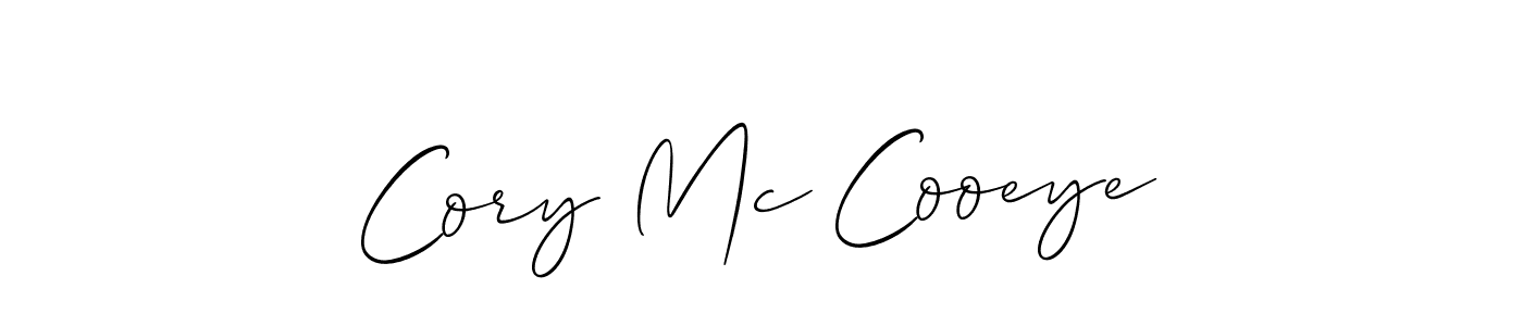 It looks lik you need a new signature style for name Cory Mc Cooeye. Design unique handwritten (Allison_Script) signature with our free signature maker in just a few clicks. Cory Mc Cooeye signature style 2 images and pictures png