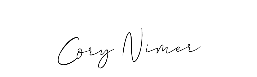 Cory Nimer stylish signature style. Best Handwritten Sign (Allison_Script) for my name. Handwritten Signature Collection Ideas for my name Cory Nimer. Cory Nimer signature style 2 images and pictures png
