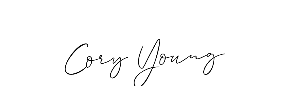 Allison_Script is a professional signature style that is perfect for those who want to add a touch of class to their signature. It is also a great choice for those who want to make their signature more unique. Get Cory Young name to fancy signature for free. Cory Young signature style 2 images and pictures png