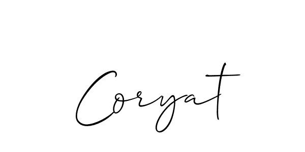 How to make Coryat signature? Allison_Script is a professional autograph style. Create handwritten signature for Coryat name. Coryat signature style 2 images and pictures png