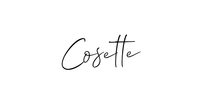 Design your own signature with our free online signature maker. With this signature software, you can create a handwritten (Allison_Script) signature for name Cosette. Cosette signature style 2 images and pictures png