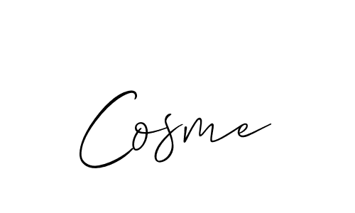 How to make Cosme signature? Allison_Script is a professional autograph style. Create handwritten signature for Cosme name. Cosme signature style 2 images and pictures png