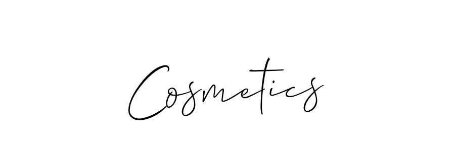 You should practise on your own different ways (Allison_Script) to write your name (Cosmetics) in signature. don't let someone else do it for you. Cosmetics signature style 2 images and pictures png