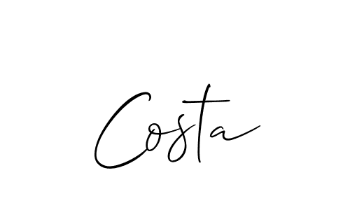 Design your own signature with our free online signature maker. With this signature software, you can create a handwritten (Allison_Script) signature for name Costa. Costa signature style 2 images and pictures png