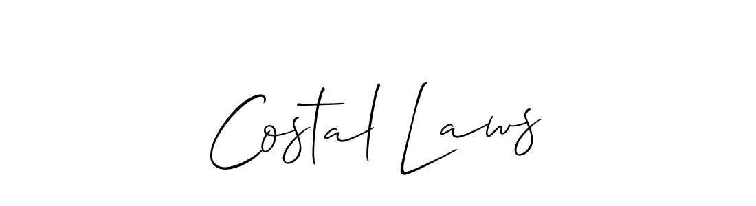 Create a beautiful signature design for name Costal Laws. With this signature (Allison_Script) fonts, you can make a handwritten signature for free. Costal Laws signature style 2 images and pictures png