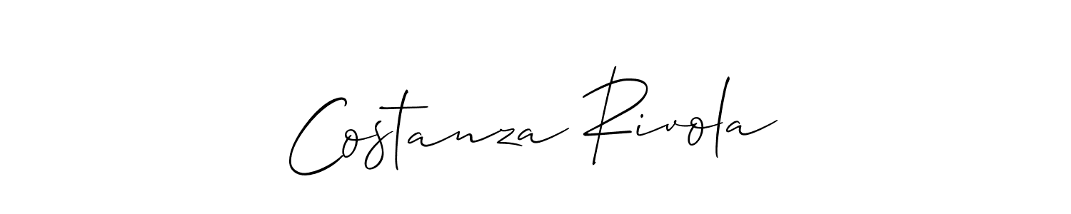 How to make Costanza Rivola name signature. Use Allison_Script style for creating short signs online. This is the latest handwritten sign. Costanza Rivola signature style 2 images and pictures png