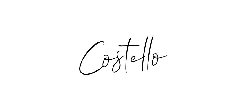 Make a beautiful signature design for name Costello. With this signature (Allison_Script) style, you can create a handwritten signature for free. Costello signature style 2 images and pictures png