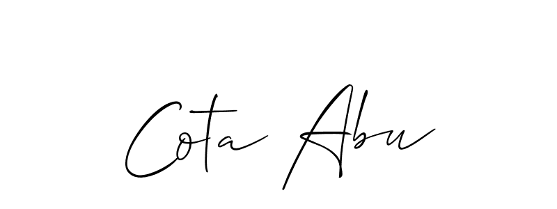 Create a beautiful signature design for name Cota Abu. With this signature (Allison_Script) fonts, you can make a handwritten signature for free. Cota Abu signature style 2 images and pictures png