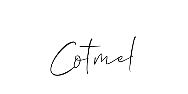 Make a short Cotmel signature style. Manage your documents anywhere anytime using Allison_Script. Create and add eSignatures, submit forms, share and send files easily. Cotmel signature style 2 images and pictures png