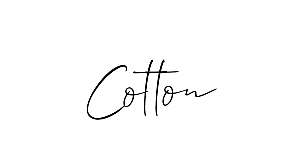 You should practise on your own different ways (Allison_Script) to write your name (Cotton) in signature. don't let someone else do it for you. Cotton signature style 2 images and pictures png
