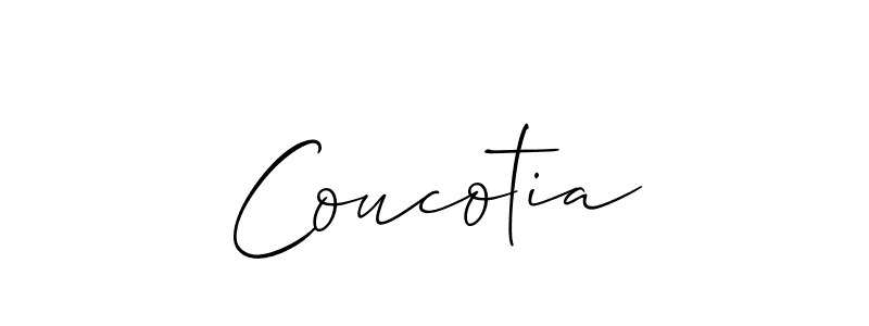 You can use this online signature creator to create a handwritten signature for the name Coucotia. This is the best online autograph maker. Coucotia signature style 2 images and pictures png