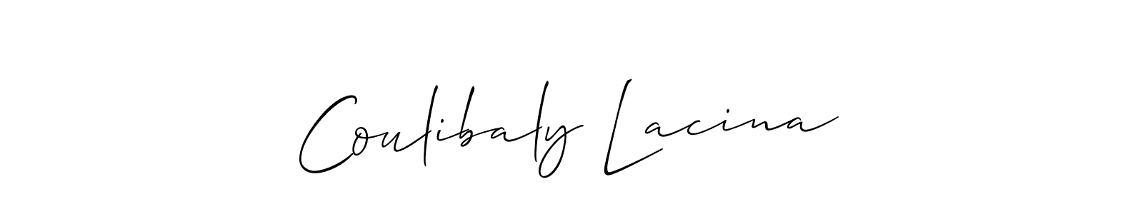 Also You can easily find your signature by using the search form. We will create Coulibaly Lacina name handwritten signature images for you free of cost using Allison_Script sign style. Coulibaly Lacina signature style 2 images and pictures png