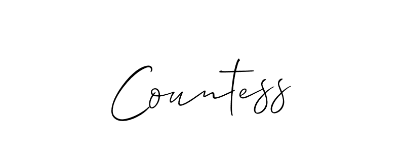 Make a beautiful signature design for name Countess. With this signature (Allison_Script) style, you can create a handwritten signature for free. Countess signature style 2 images and pictures png