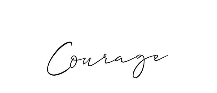 The best way (Allison_Script) to make a short signature is to pick only two or three words in your name. The name Courage include a total of six letters. For converting this name. Courage signature style 2 images and pictures png