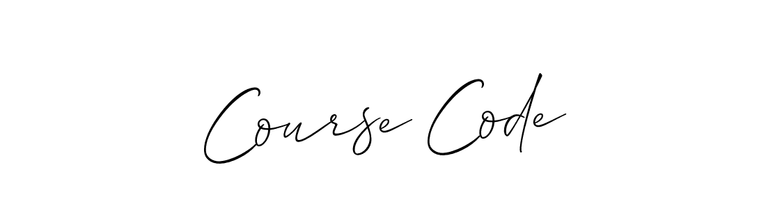 Allison_Script is a professional signature style that is perfect for those who want to add a touch of class to their signature. It is also a great choice for those who want to make their signature more unique. Get Course Code name to fancy signature for free. Course Code signature style 2 images and pictures png
