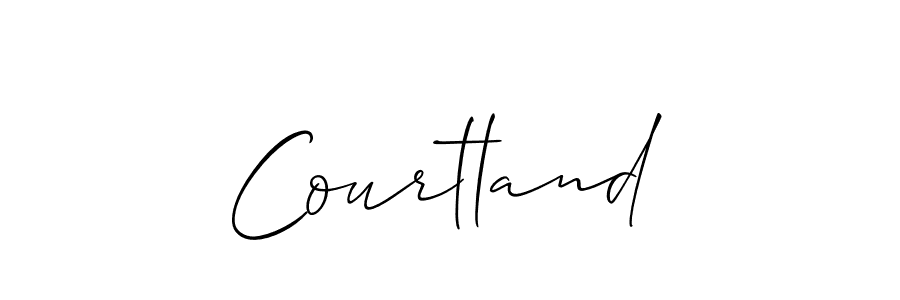 Make a beautiful signature design for name Courtland. With this signature (Allison_Script) style, you can create a handwritten signature for free. Courtland signature style 2 images and pictures png