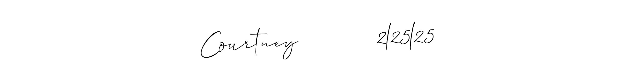 Allison_Script is a professional signature style that is perfect for those who want to add a touch of class to their signature. It is also a great choice for those who want to make their signature more unique. Get Courtney           2l25l25 name to fancy signature for free. Courtney           2l25l25 signature style 2 images and pictures png