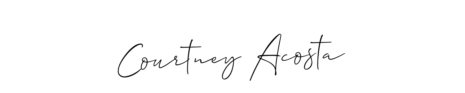 How to make Courtney Acosta signature? Allison_Script is a professional autograph style. Create handwritten signature for Courtney Acosta name. Courtney Acosta signature style 2 images and pictures png