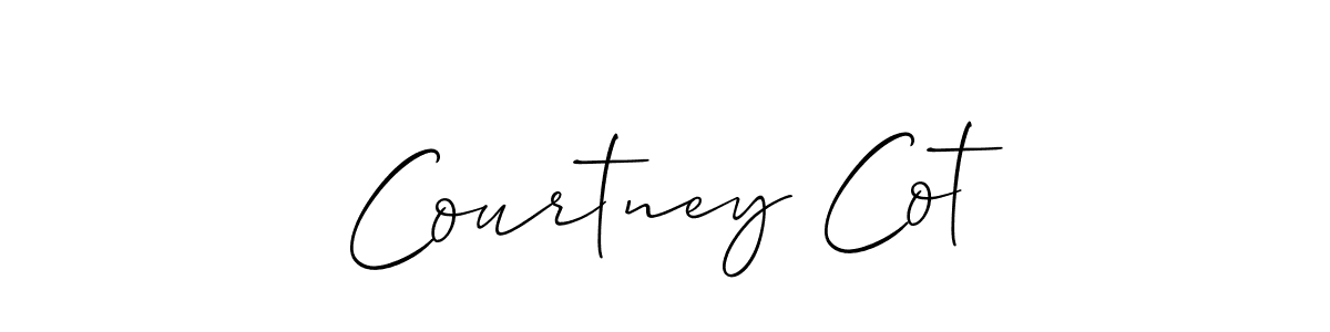 How to make Courtney Cot name signature. Use Allison_Script style for creating short signs online. This is the latest handwritten sign. Courtney Cot signature style 2 images and pictures png