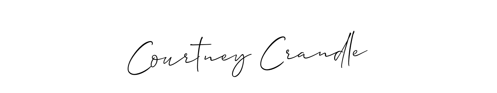 The best way (Allison_Script) to make a short signature is to pick only two or three words in your name. The name Courtney Crandle include a total of six letters. For converting this name. Courtney Crandle signature style 2 images and pictures png