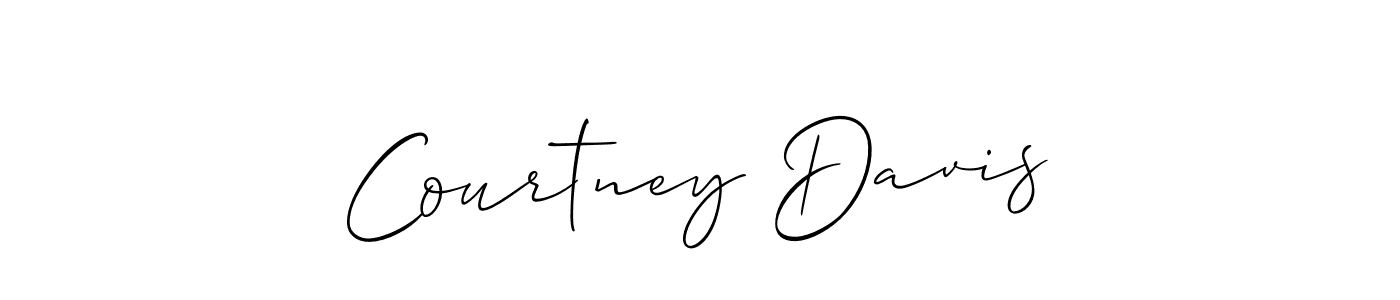 Create a beautiful signature design for name Courtney Davis. With this signature (Allison_Script) fonts, you can make a handwritten signature for free. Courtney Davis signature style 2 images and pictures png