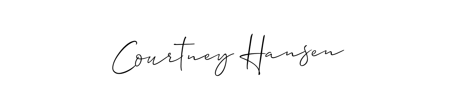 How to make Courtney Hansen name signature. Use Allison_Script style for creating short signs online. This is the latest handwritten sign. Courtney Hansen signature style 2 images and pictures png