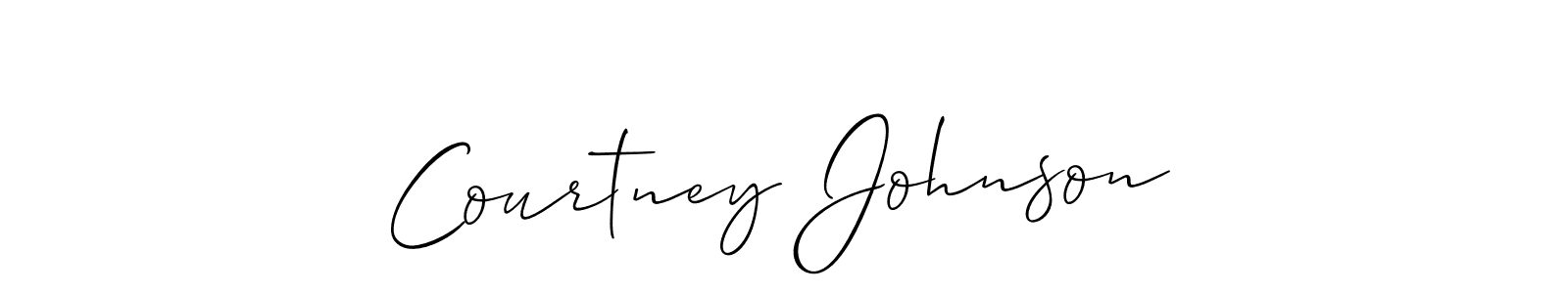 Courtney Johnson stylish signature style. Best Handwritten Sign (Allison_Script) for my name. Handwritten Signature Collection Ideas for my name Courtney Johnson. Courtney Johnson signature style 2 images and pictures png