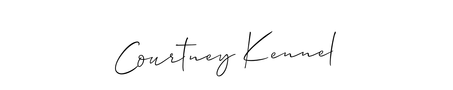 Allison_Script is a professional signature style that is perfect for those who want to add a touch of class to their signature. It is also a great choice for those who want to make their signature more unique. Get Courtney Kennel name to fancy signature for free. Courtney Kennel signature style 2 images and pictures png