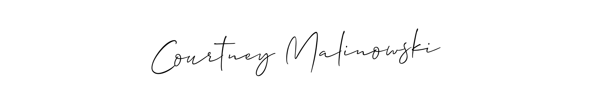 Allison_Script is a professional signature style that is perfect for those who want to add a touch of class to their signature. It is also a great choice for those who want to make their signature more unique. Get Courtney Malinowski name to fancy signature for free. Courtney Malinowski signature style 2 images and pictures png