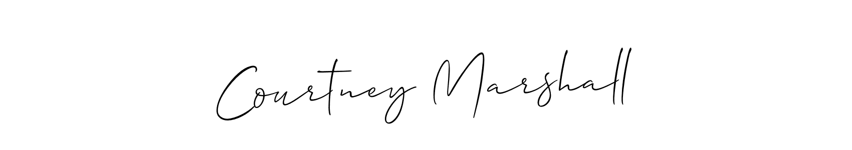 How to make Courtney Marshall name signature. Use Allison_Script style for creating short signs online. This is the latest handwritten sign. Courtney Marshall signature style 2 images and pictures png