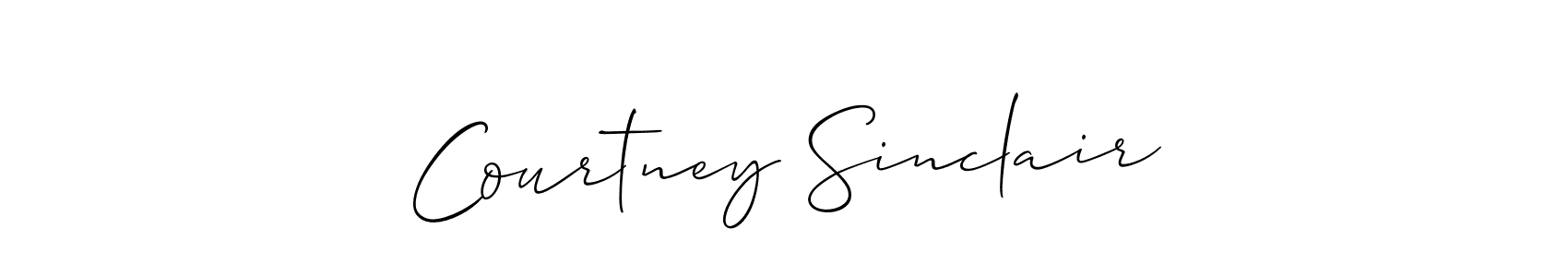 Make a short Courtney Sinclair signature style. Manage your documents anywhere anytime using Allison_Script. Create and add eSignatures, submit forms, share and send files easily. Courtney Sinclair signature style 2 images and pictures png