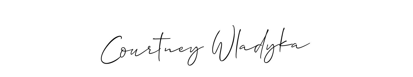 Make a beautiful signature design for name Courtney Wladyka. With this signature (Allison_Script) style, you can create a handwritten signature for free. Courtney Wladyka signature style 2 images and pictures png