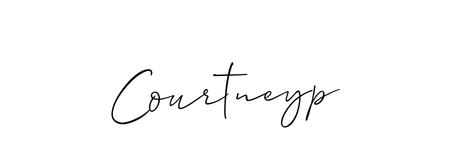 Create a beautiful signature design for name Courtneyp. With this signature (Allison_Script) fonts, you can make a handwritten signature for free. Courtneyp signature style 2 images and pictures png
