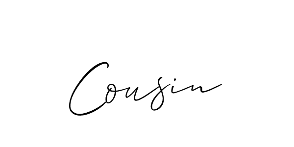 Also You can easily find your signature by using the search form. We will create Cousin name handwritten signature images for you free of cost using Allison_Script sign style. Cousin signature style 2 images and pictures png