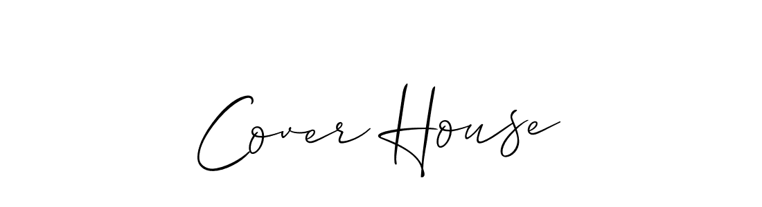 How to make Cover House name signature. Use Allison_Script style for creating short signs online. This is the latest handwritten sign. Cover House signature style 2 images and pictures png