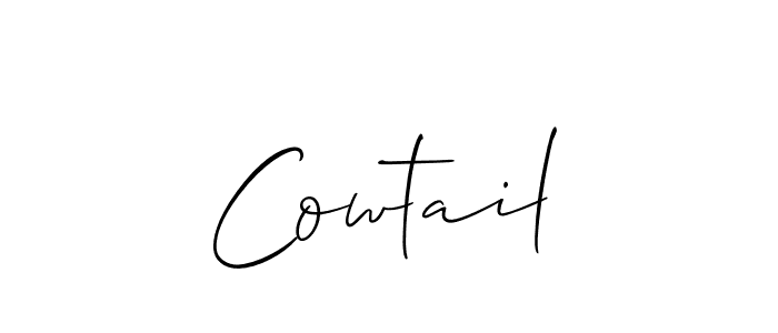Design your own signature with our free online signature maker. With this signature software, you can create a handwritten (Allison_Script) signature for name Cowtail. Cowtail signature style 2 images and pictures png