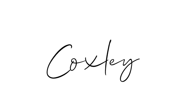 Design your own signature with our free online signature maker. With this signature software, you can create a handwritten (Allison_Script) signature for name Coxley. Coxley signature style 2 images and pictures png