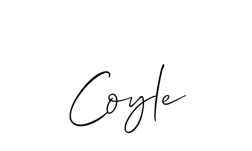 The best way (Allison_Script) to make a short signature is to pick only two or three words in your name. The name Coyle include a total of six letters. For converting this name. Coyle signature style 2 images and pictures png