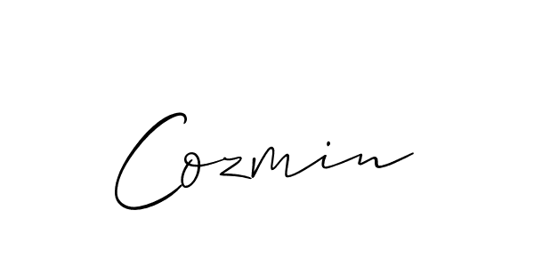 How to make Cozmin name signature. Use Allison_Script style for creating short signs online. This is the latest handwritten sign. Cozmin signature style 2 images and pictures png