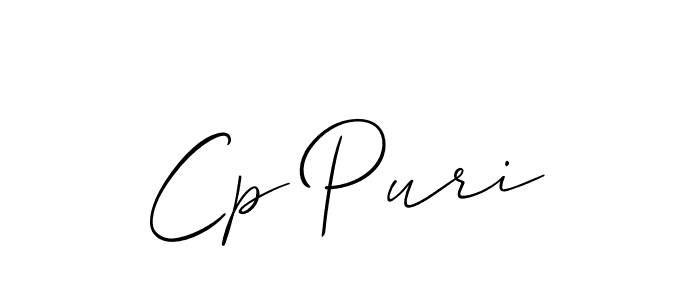 Best and Professional Signature Style for Cp Puri. Allison_Script Best Signature Style Collection. Cp Puri signature style 2 images and pictures png