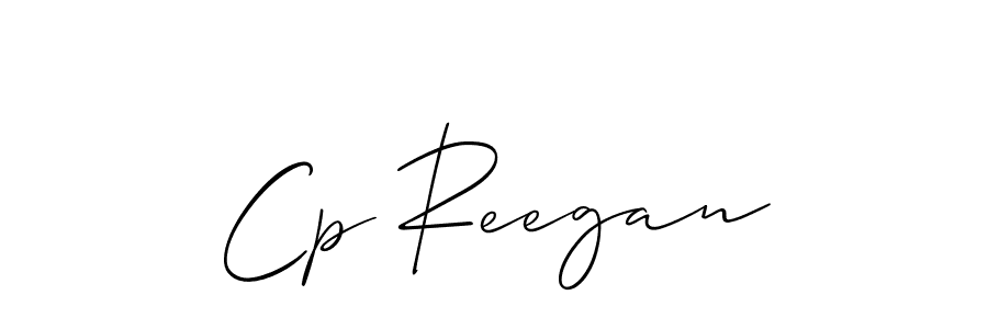 Design your own signature with our free online signature maker. With this signature software, you can create a handwritten (Allison_Script) signature for name Cp Reegan. Cp Reegan signature style 2 images and pictures png