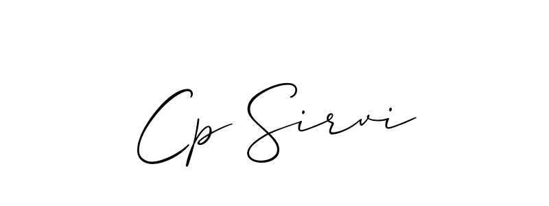 Use a signature maker to create a handwritten signature online. With this signature software, you can design (Allison_Script) your own signature for name Cp Sirvi. Cp Sirvi signature style 2 images and pictures png