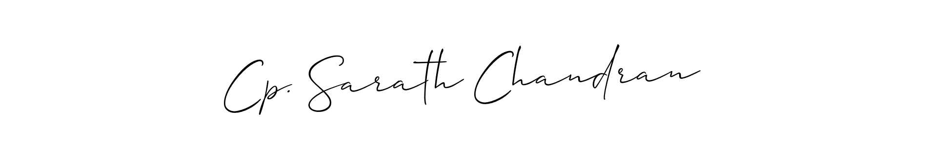 It looks lik you need a new signature style for name Cp. Sarath Chandran. Design unique handwritten (Allison_Script) signature with our free signature maker in just a few clicks. Cp. Sarath Chandran signature style 2 images and pictures png