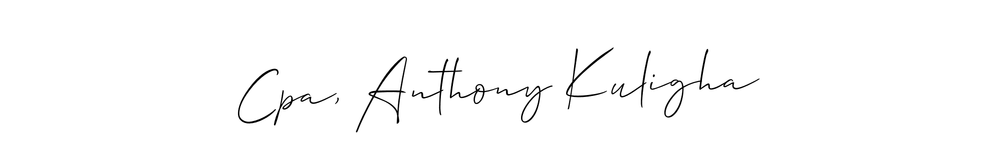 Cpa, Anthony Kuligha stylish signature style. Best Handwritten Sign (Allison_Script) for my name. Handwritten Signature Collection Ideas for my name Cpa, Anthony Kuligha. Cpa, Anthony Kuligha signature style 2 images and pictures png