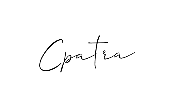 Design your own signature with our free online signature maker. With this signature software, you can create a handwritten (Allison_Script) signature for name Cpatra. Cpatra signature style 2 images and pictures png