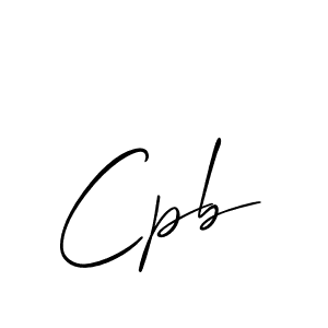 You should practise on your own different ways (Allison_Script) to write your name (Cpb) in signature. don't let someone else do it for you. Cpb signature style 2 images and pictures png