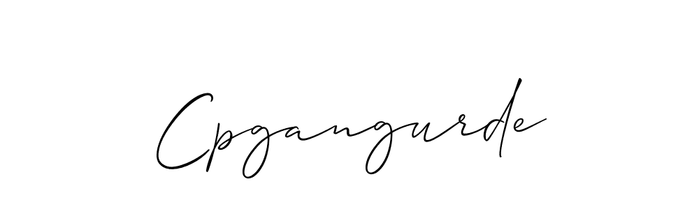 Make a short Cpgangurde signature style. Manage your documents anywhere anytime using Allison_Script. Create and add eSignatures, submit forms, share and send files easily. Cpgangurde signature style 2 images and pictures png