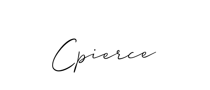 Make a short Cpierce signature style. Manage your documents anywhere anytime using Allison_Script. Create and add eSignatures, submit forms, share and send files easily. Cpierce signature style 2 images and pictures png