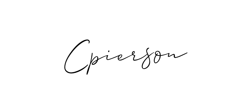Also we have Cpierson name is the best signature style. Create professional handwritten signature collection using Allison_Script autograph style. Cpierson signature style 2 images and pictures png